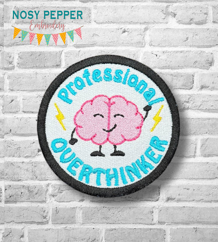 Professional Overthinker patch 2025 Mystery Patch Bundle (2 sizes included) machine embroidery design DIGITAL DOWNLOAD