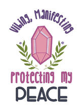 Load image into Gallery viewer, Protecting My Peace machine embroidery design (4 sizes included) DIGITAL DOWNLOAD