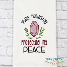Load image into Gallery viewer, Protecting My Peace machine embroidery design (4 sizes included) DIGITAL DOWNLOAD