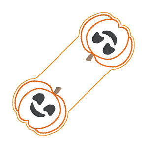 Pumpkin magnetic bookmark machine embroidery design DIGITAL DOWNLOAD