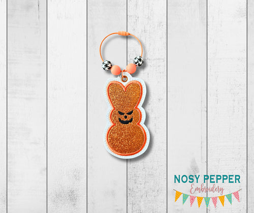 Pumpkin Peep applique bookmark/ornament/bag tag machine embroidery design DIGITAL DOWNLOAD