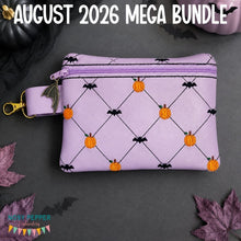 Load image into Gallery viewer, Quilted Pumpkin ITH Bag (4 sizes available) machine embroidery design DIGITAL DOWNLOAD