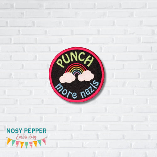 Punch Nazis patch (2 sizes included) machine embroidery design DIGITAL DOWNLOAD