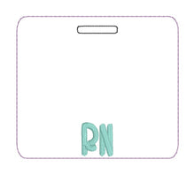 Load image into Gallery viewer, RN Badge buddy machine embroidery design DIGITAL DOWNLOAD