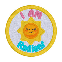 Load image into Gallery viewer, Radient patch (2 sizes included) machine embroidery design DIGITAL DOWNLOAD