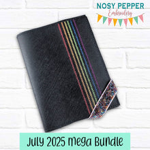 Load image into Gallery viewer, Rainbow Chain notebook cover (2 sizes available) machine embroidery design DIGITAL DOWNLOAD