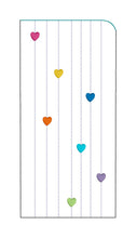 Load image into Gallery viewer, Rainbow Hearts Glasses case (2 versions included) machine embroidery design DIGITAL DOWNLOAD