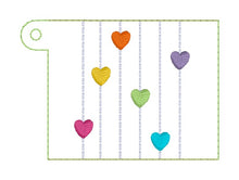 Load image into Gallery viewer, Raonbow Heart square Sanitizer Case machine embroidery design DIGITAL DOWNLOAD