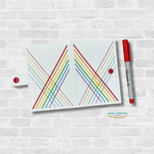 Load image into Gallery viewer, Rainbow Weave top load notebook cover machine embroidery design DIGITAL DOWNLOAD