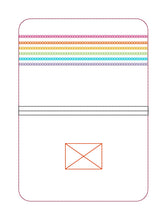 Load image into Gallery viewer, Rainbow Chain notebook cover (2 sizes available) machine embroidery design DIGITAL DOWNLOAD