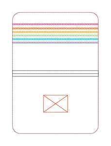 Rainbow Chain notebook cover (2 sizes available) machine embroidery design DIGITAL DOWNLOAD