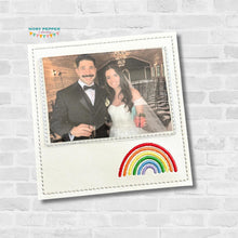 Load image into Gallery viewer, Rainbow Frame machine embroidery design DIGITAL DOWNLOAD