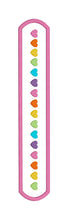 Load image into Gallery viewer, Rainbow Heart Slap Bracelet (single and multi files, and applique and vinyl styles included) DIGITAL DOWNLOAD
