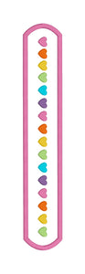 Rainbow Heart Slap Bracelet (single and multi files, and applique and vinyl styles included) DIGITAL DOWNLOAD