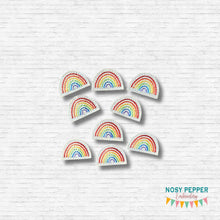 Load image into Gallery viewer, Rainbow squishy feltie embroidery file Oct &#39;24 Patreon Bundle (single and multi files included) DIGITAL DOWNLOAD