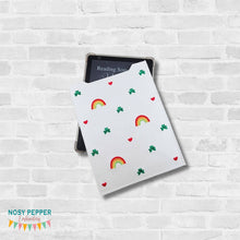 Load image into Gallery viewer, Lucky Rainbow reader sleeve (3 sizes included) machine embroidery design DIGITAL DOWNLOAD