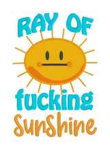 Load image into Gallery viewer, Ray Of Sunshine machine embroidery design (4 sizes included) DIGITAL DOWNLOAD