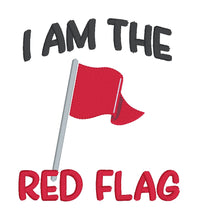 Load image into Gallery viewer, Red Flag embroidery design (4 sizes included) DIGITAL DOWNLOAD