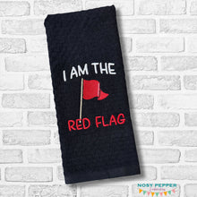 Load image into Gallery viewer, Red Flag embroidery design (4 sizes included) DIGITAL DOWNLOAD