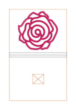Load image into Gallery viewer, Rose applique shaker notebook cover (2 sizes available) 2026 Skill Builder Bundle machine embroidery design DIGITAL DOWNLOAD