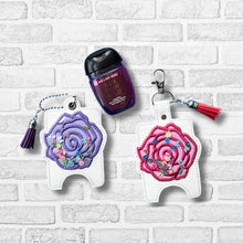 Load image into Gallery viewer, Rose Appliqué Shaker Sanitizer Case (2 sizes available) machine embroidery design DIGITAL DOWNLOAD