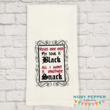 Load image into Gallery viewer, Roses Are Red Snack machine embroidery design (4 sizes included) DIGITAL DOWNLOAD
