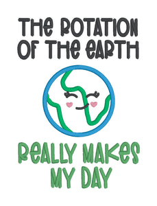 Rotation Of The Earth machine embroidery design (4 sizes included) DIGITAL DOWNLOAD