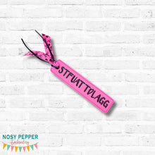 Load image into Gallery viewer, STFUATTDLAGG bookmark machine embroidery design DIGITAL DOWNLOAD