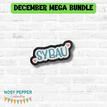 Load image into Gallery viewer, SYBAU patch (2 sizes included) —DEC 25 MB—machine embroidery design DIGITAL DOWNLOAD