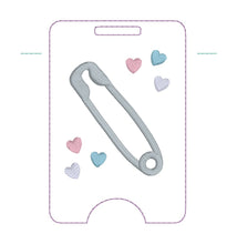 Load image into Gallery viewer, Safety Pin Donation bundle (set of 5 designs) machine embroidery design DIGITAL DOWNLOAD