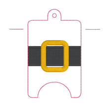Load image into Gallery viewer, Santa Belt Sanitizer Holder (2 sizes available) machine embroidery design DIGITAL DOWNLOAD