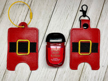 Load image into Gallery viewer, Santa Belt Sanitizer Holder (2 sizes available) machine embroidery design DIGITAL DOWNLOAD