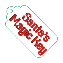 Load image into Gallery viewer, Santa's Magic Key ornament/bookmark/bag tag machine embroidery design DIGITAL DOWNLOAD