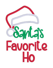 Load image into Gallery viewer, Santa&#39;s Favorite Ho applique machine embroidery design (4 sizes included) DIGITAL DOWNLOAD
