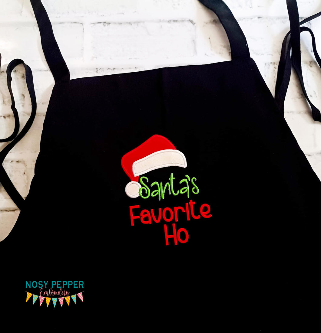 Santa's Favorite Ho applique machine embroidery design (4 sizes included) DIGITAL DOWNLOAD