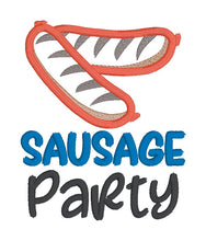 Load image into Gallery viewer, Sausage Party machine embroidery design (5 sizes included) DIGITAL DOWNLOAD