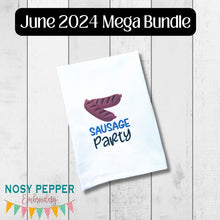 Load image into Gallery viewer, Sausage Party machine embroidery design (5 sizes included) DIGITAL DOWNLOAD