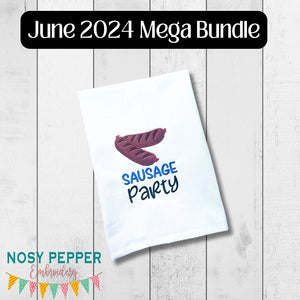 Sausage Party machine embroidery design (5 sizes included) DIGITAL DOWNLOAD