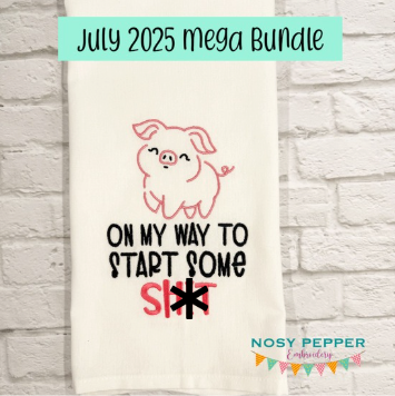 On My Way To Start Sh!t machine embroidery design (4 sizes included) DIGITAL DOWNLOAD