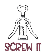 Load image into Gallery viewer, Screw It machine embroidery design (5 sizes included) DIGITAL DOWNLOAD