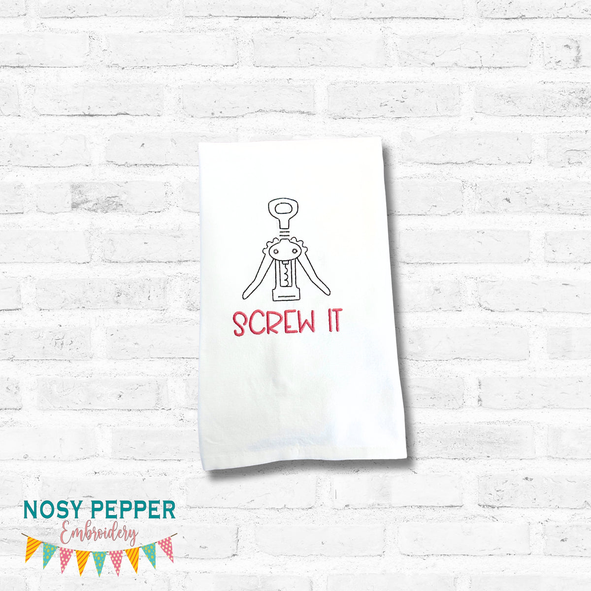 Screw It machine embroidery design (5 sizes included) —DEC 25 MB—DIGIT ...