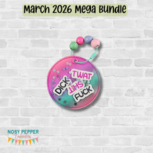 Load image into Gallery viewer, Cusses Shaker name bag tag/ornament/bookmark MARCH 26 MATURE BUNDLE machine embroidery design DIGITAL DOWNLOAD