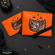 Load image into Gallery viewer, Jack O Lantern notebook cover (2 sizes available) machine embroidery design DIGITAL DOWNLOAD