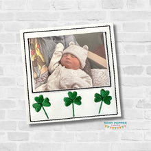 Load image into Gallery viewer, Shamrock Frame machine embroidery design DIGITAL DOWNLOAD