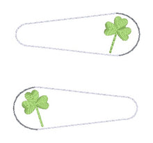 Load image into Gallery viewer, Shamrock barrette cover machine embroidery design DIGITAL DOWNLOAD