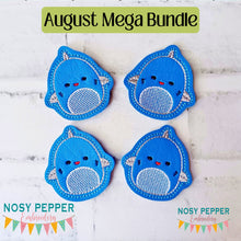 Load image into Gallery viewer, Shark squishy feltie embroidery file Mystery Bundle August &#39;24 DIGITAL DOWNLOAD