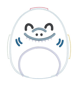Shark stuffie (5 sizes included) machine embroidery design DIGITAL DOWNLOAD