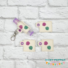 Load image into Gallery viewer, Shell Lip Balm Sleeves (4 sizes included) machine embroidery design DIGITAL DOWNLOAD