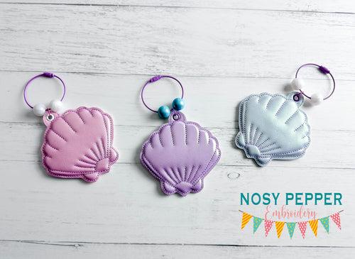 Shell Puff April Mystery Bundle ornament/bag tag/bookmark machine embroidery design DIGITAL DOWNLOAD