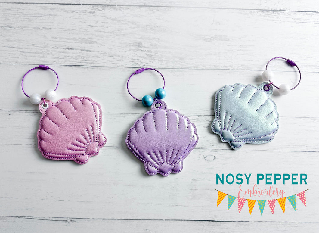 Shell Puff April Mystery Bundle ornament/bag tag/bookmark machine embroidery design DIGITAL DOWNLOAD